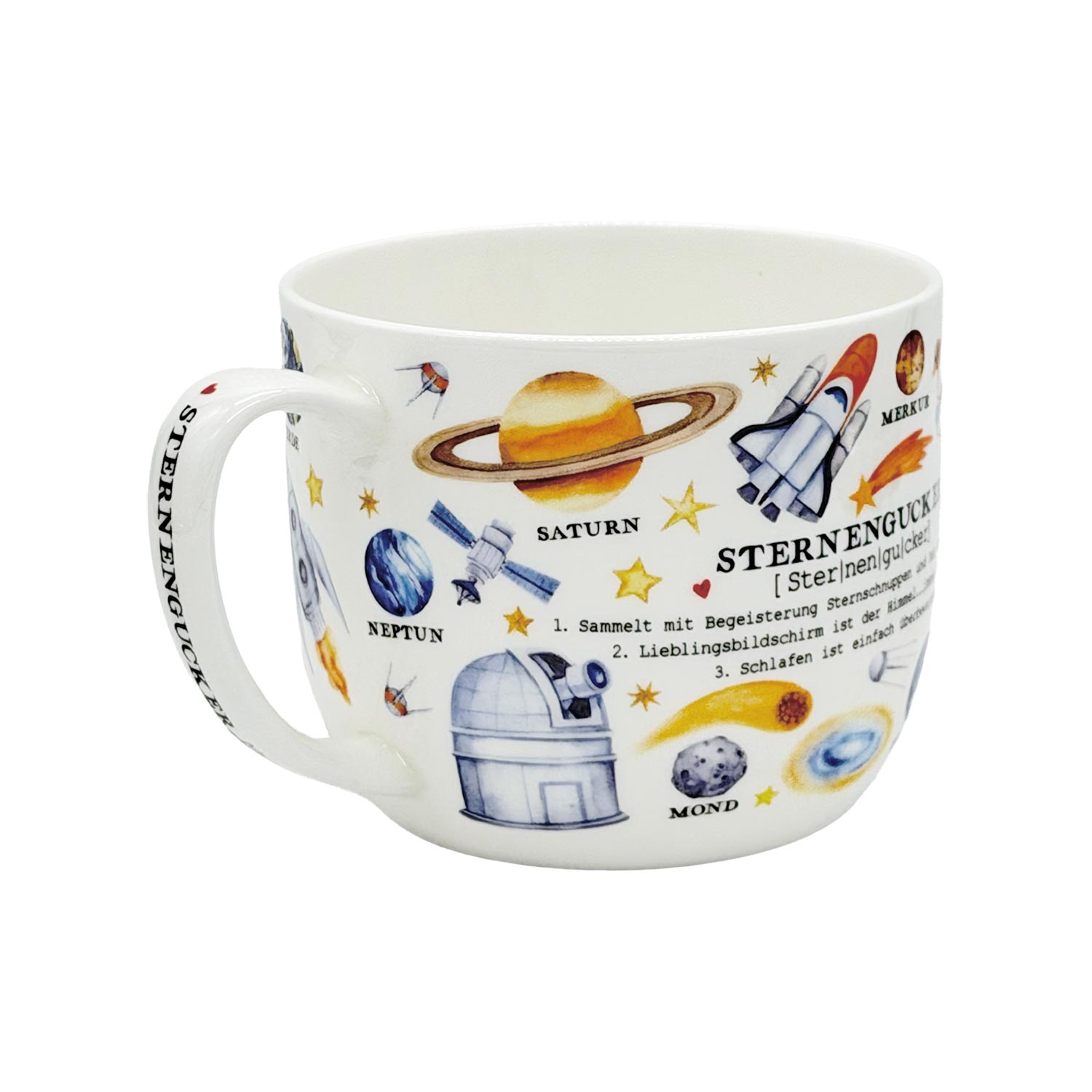 Jumbo Teebecher „Sternengucker“ – Fine Bone China, 700 ml