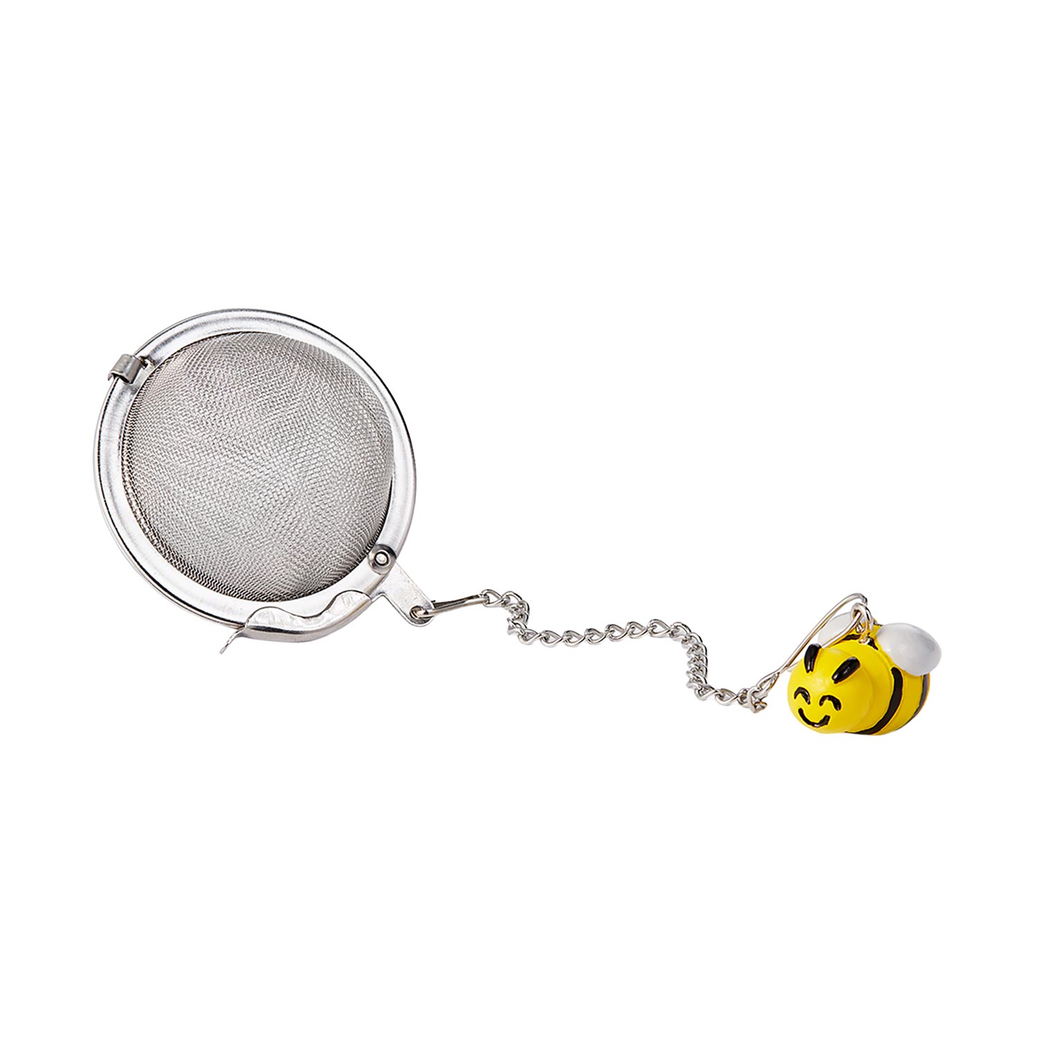 Tee-Ei mit Bienen-Anhänger „Carla“ – Edelstahl Ø ca. 5 cm | Für eine Tasse voller Naturfreude