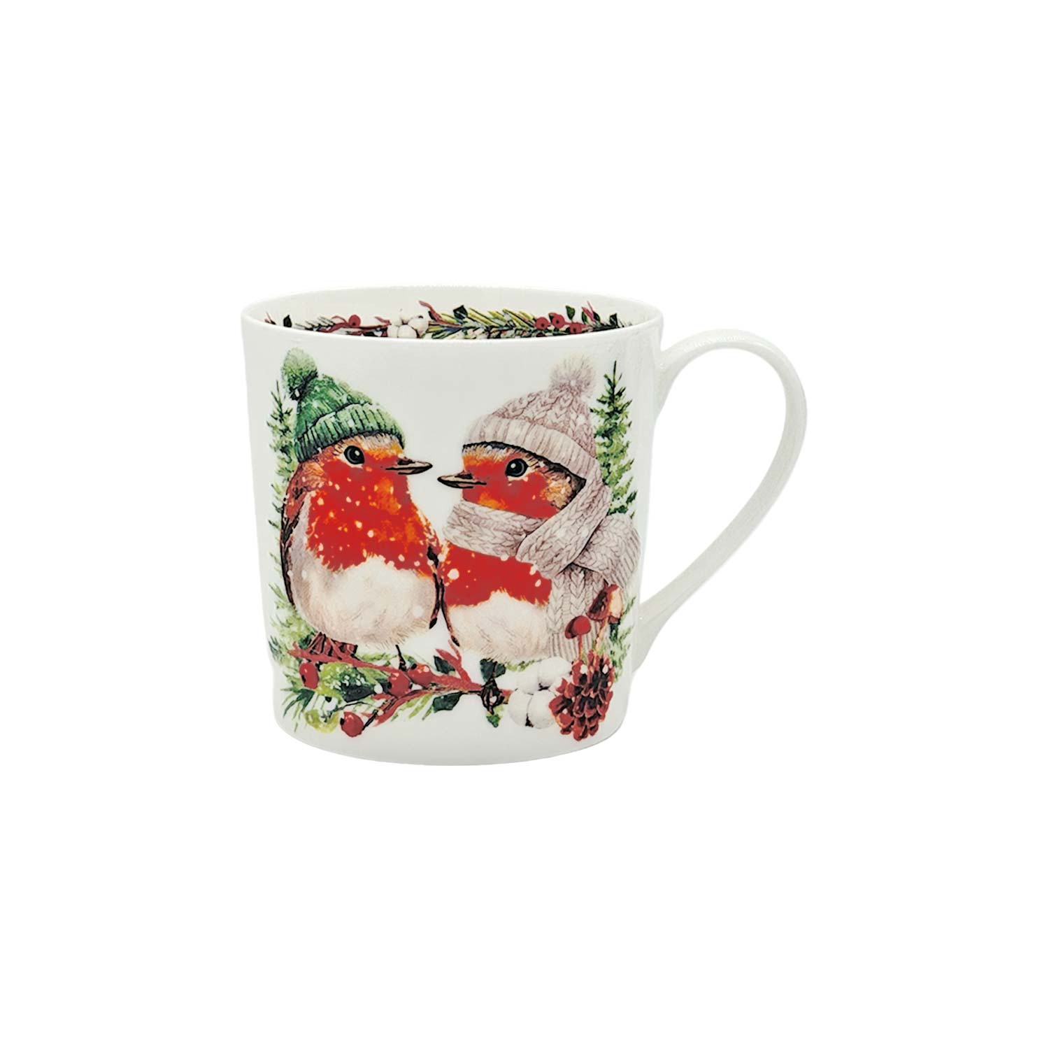 Becher „Süße Rotkehlchen“ aus Fine Bone China – 400 ml Becher „Süße Rotkehlchen“ aus Fine Bone China – 400 ml