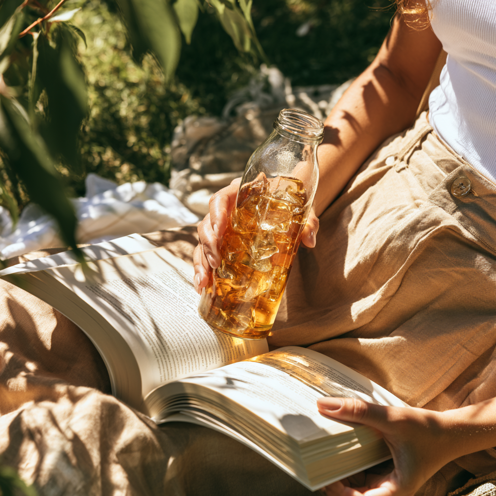 mcshorty_woman_reading_book_in_sunny_garden_holding_cold_brew_b9b74674-1a50-4446-83b7-43f2296e3fcf_0 mcshorty_woman_reading_book_in_sunny_garden_holding_cold_brew_b9b74674-1a50-4446-83b7-43f2296e3fcf_0