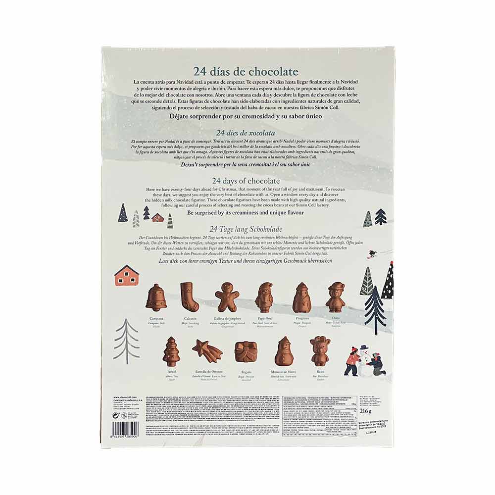Simon Coll - Adventskalender mit 24 Schokoladen-Hohlfiguren
