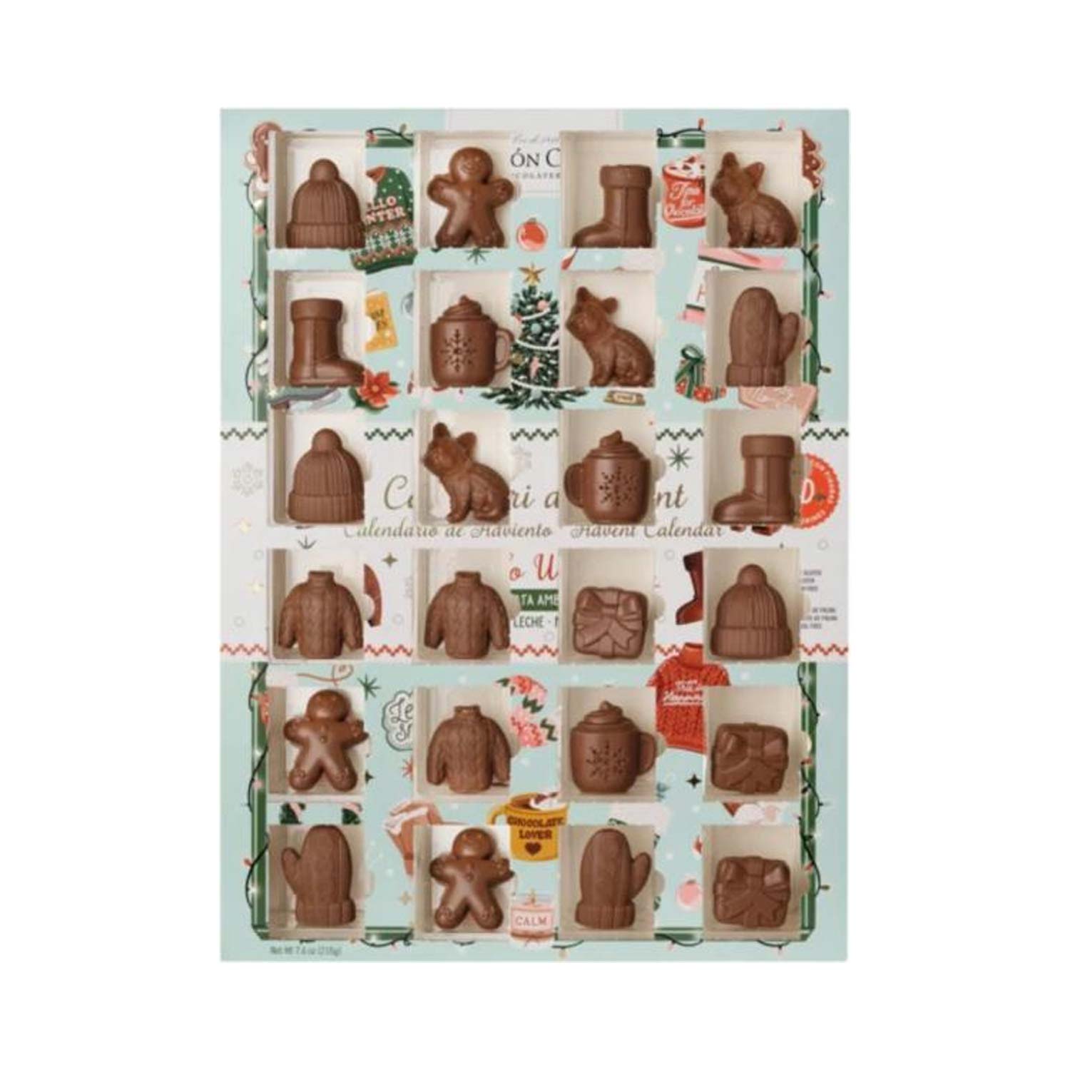 Simon Coll - Adventskalender mit 24 Figuren aus Vollmilchschokolade