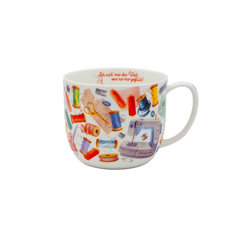 Jumbo-Teetasse „Nadel & Faden”, 700 ml