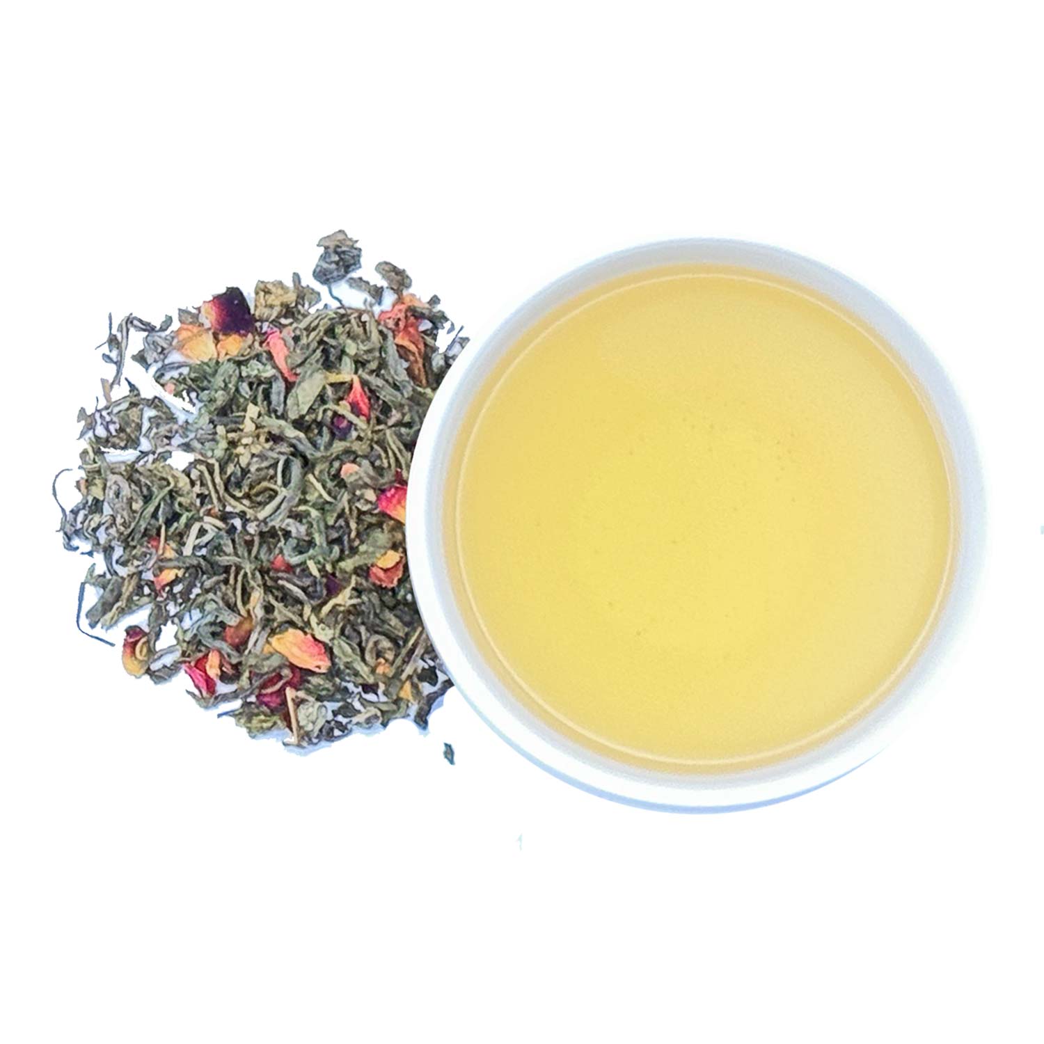 Mandarine Kokos – Exotische Grüntee-Mischung mit Kräutern & Fruchtstücken