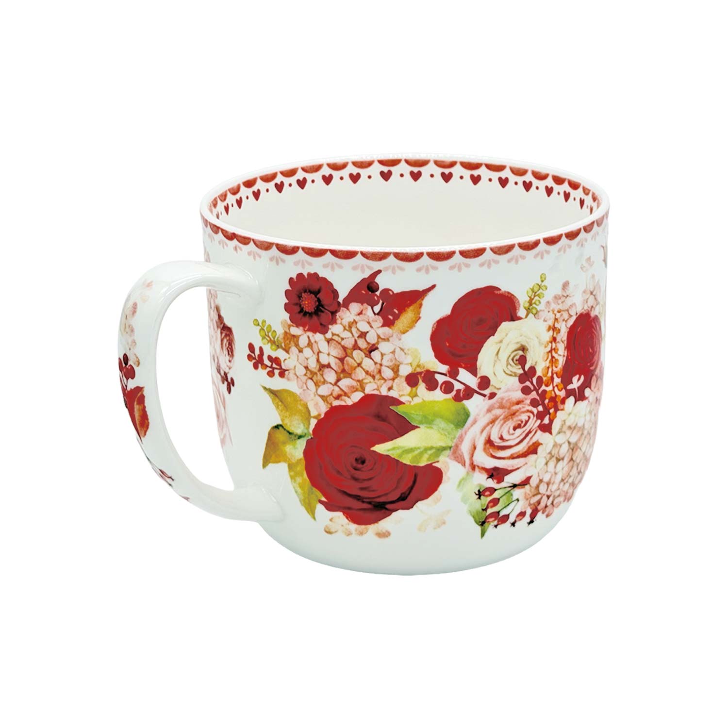 Jumbotasse „Rosenliebe“ – 500 ml Fine Bone China