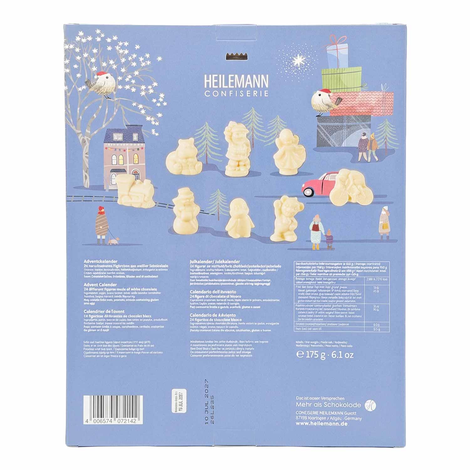 Heilemann Kinder-Adventskalender White Chocolate – 24 Figuren