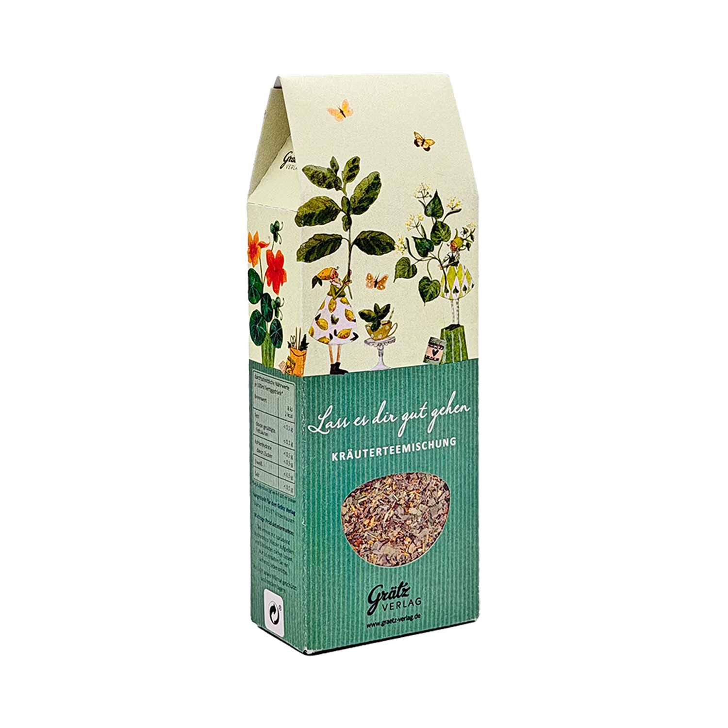 Kräutergarten Premium Tee-Set – Teekanne, Tasse, Tee & Teedose