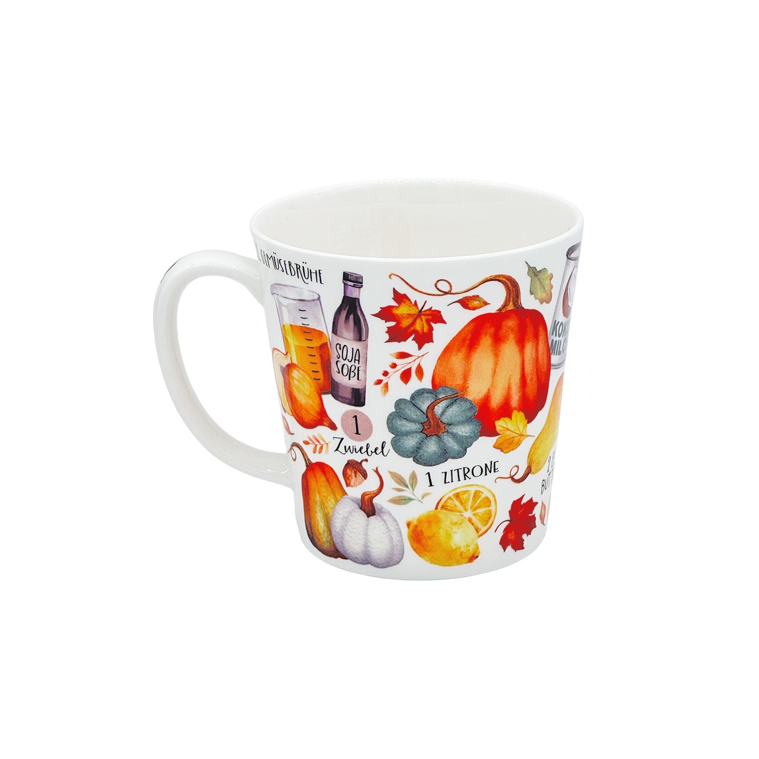 Teetasse „Kürbissuppe“, Herbstzeit-Motiv ca. 500 ml Teetasse „Kürbissuppe“, Herbstzeit-Motiv ca. 500 ml