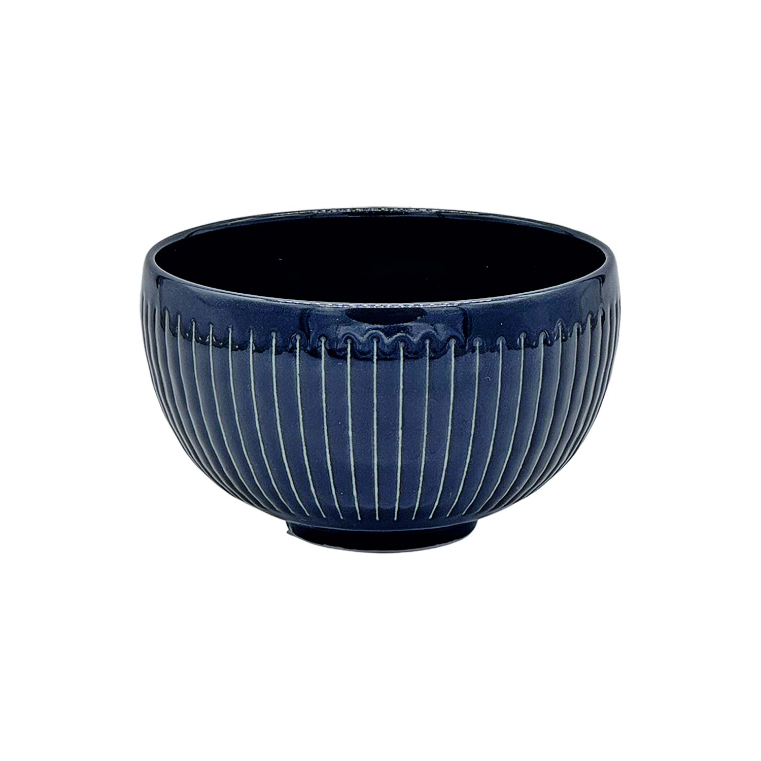 Japanische Matcha Schale – Tokusa, dunkelblau, Porzellan Japanische Matcha Schale – Tokusa, dunkelblau, Porzellan