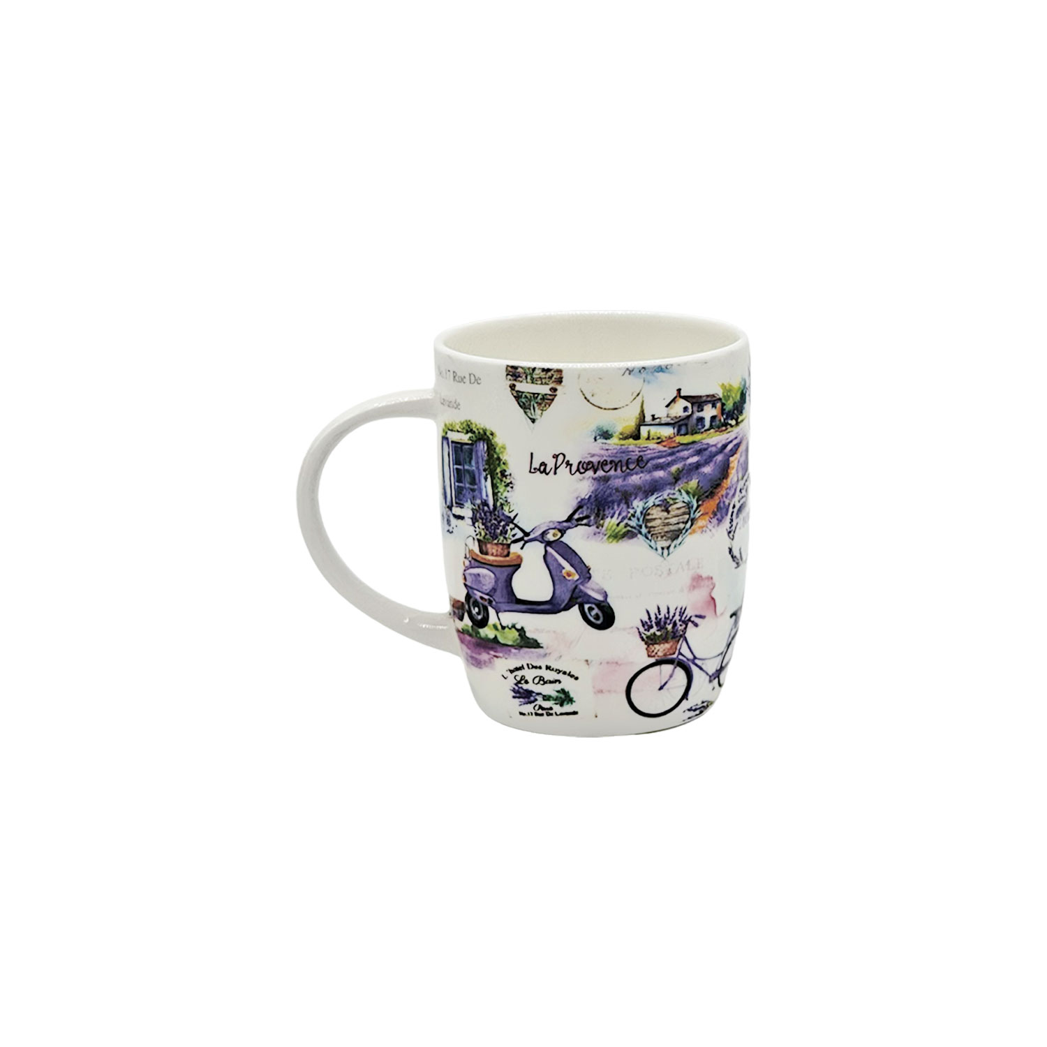 Porzellantasse „La Provence“ – Fine Bone China Tasse im Lavendel-Design, 200ml Porzellantasse „La Provence“ – Fine Bone China Tasse im Lavendel-Design, 200ml