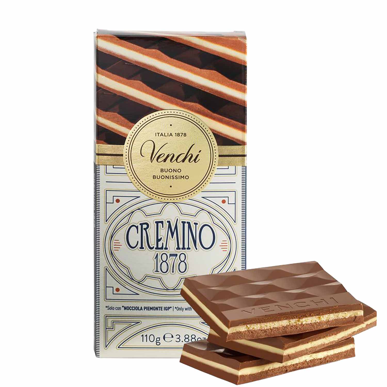 Venchi Cremino 1878 – Milchschokolade mit Gianduia, 110 g