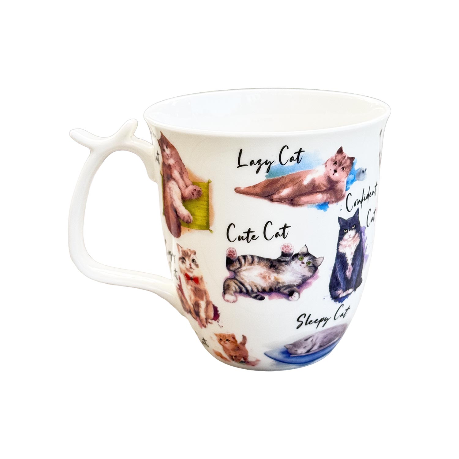 Teebecher „Cute Cat“ – 600 ml, Brilliantporzellan, leicht