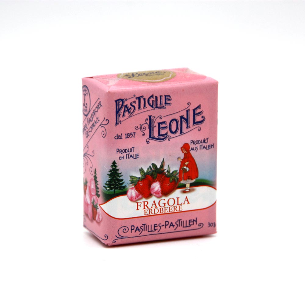 Pastiglie Leone - aromatische Pastillen Erdbeere, 30g