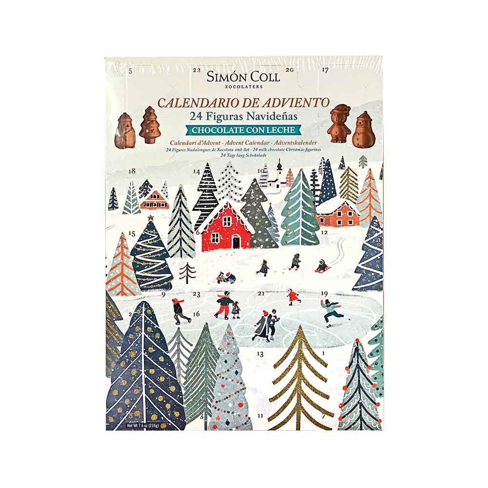 Adventskalender mit 24 Schokoladen-Hohlfiguren