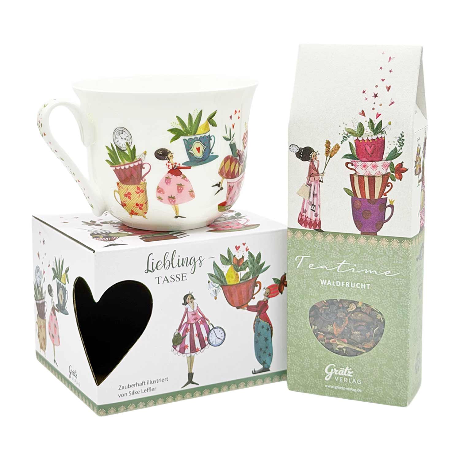 Teeset „Teezeit Fruchtmoment“ – Tasse & Früchtetee für genussvolle Augenblicke