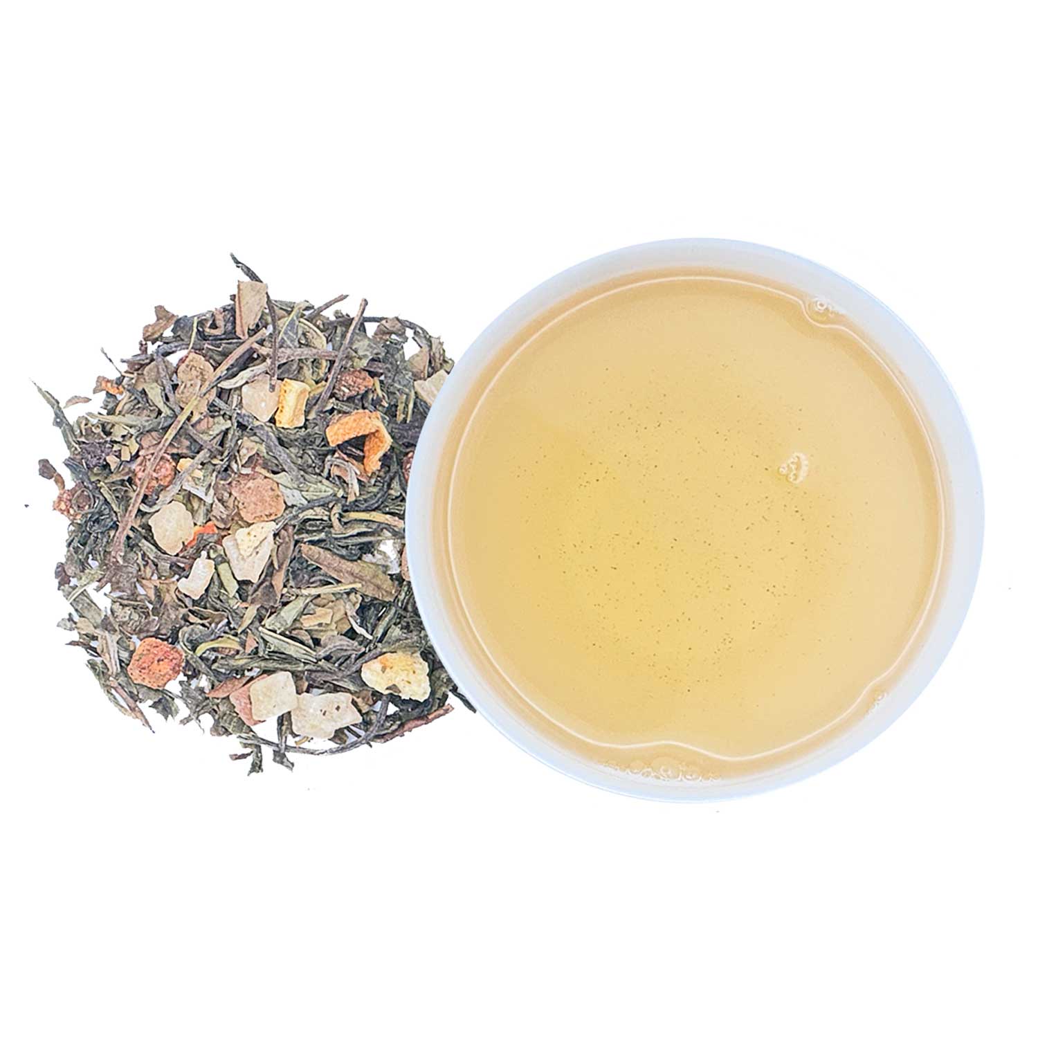 Tempel der Götter – Weißer Tee & Grüntee mit Lychee-Pfirsich Tempel der Götter – Weißer Tee & Grüntee mit Lychee-Pfirsich