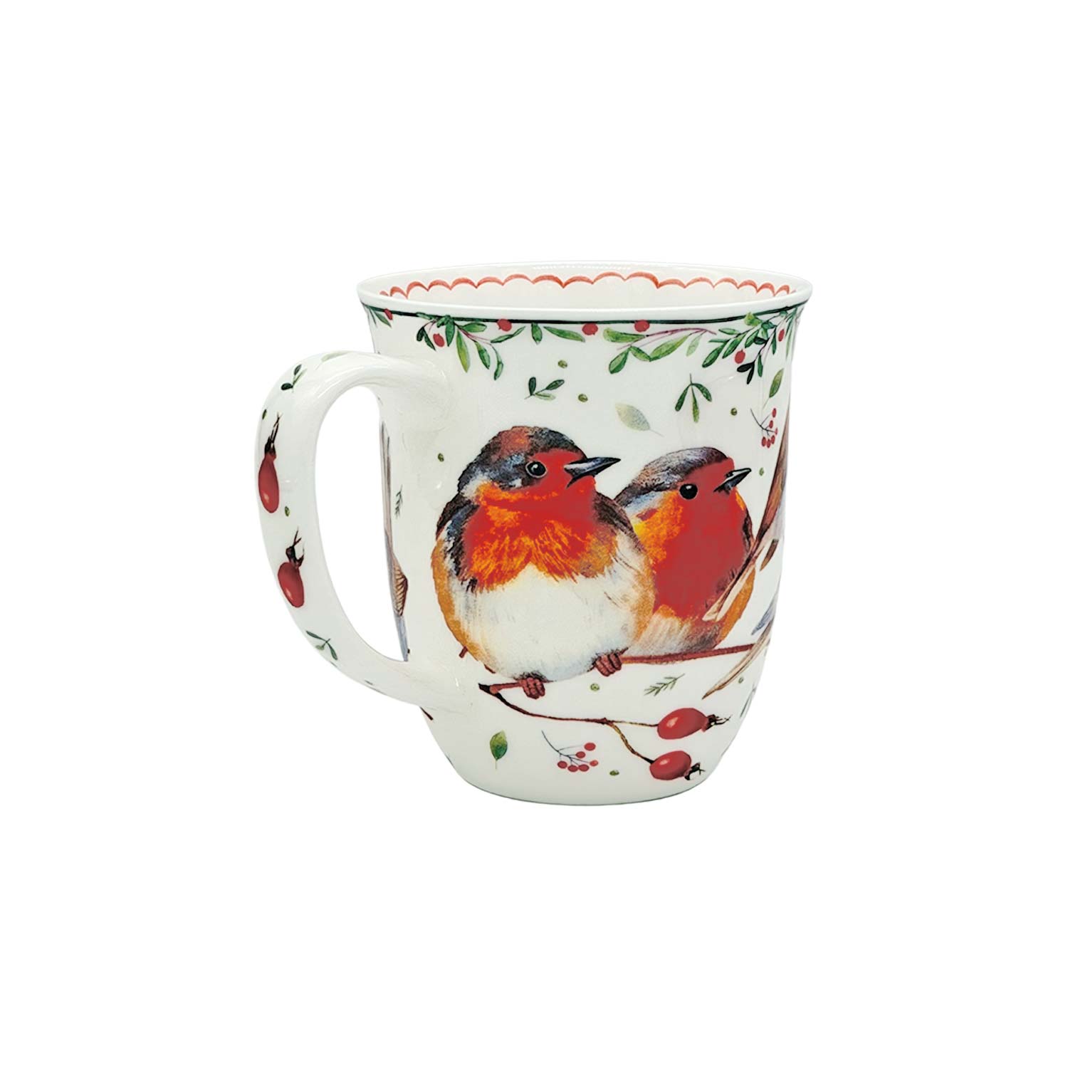 Teetasse „Rotkehlchenparade“ aus Fine Bone China – 400 ml Teetasse „Rotkehlchenparade“ aus Fine Bone China – 400 ml