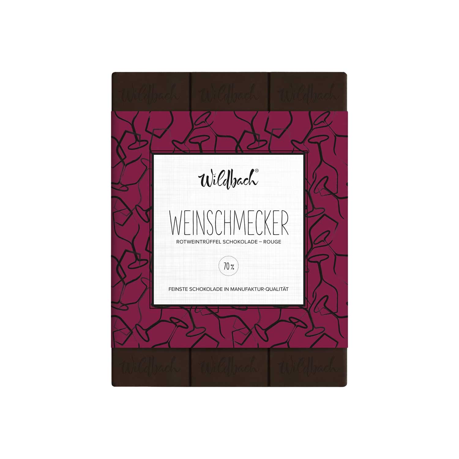 Wildbach „Weinschmecker Rouge“ – Rotweintrüffel-Schokolade Wildbach „Weinschmecker Rouge“ – Rotweintrüffel-Schokolade