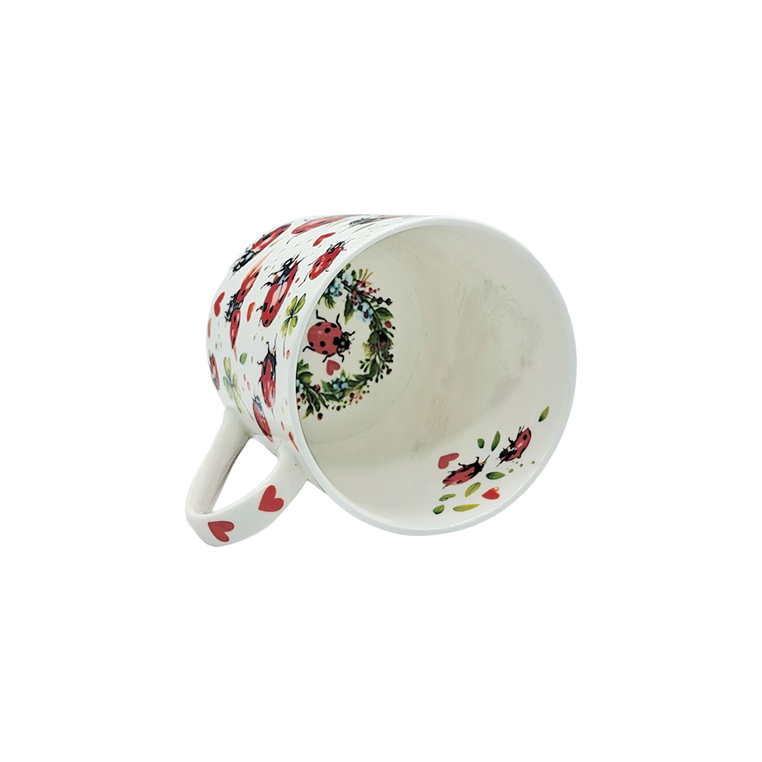 Jumbobecher „Marienkäferflug“ – Fine Bone China Tasse 400 ml mit liebevollem Marienkäfer-Motiv Jumbobecher „Marienkäferflug“ – Fine Bone China Tasse 400 ml mit liebevollem Marienkäfer-Motiv