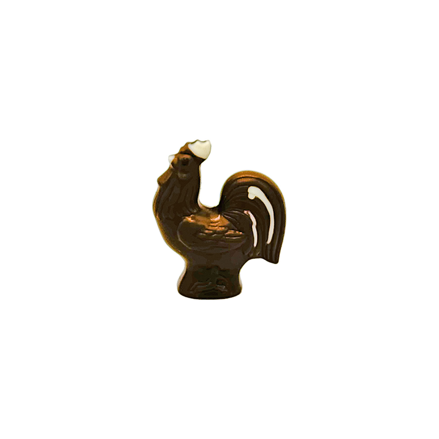 Süße Osterhahn-Figur aus Edelvollmilchschokolade – Liebevolle Details für das Osternest