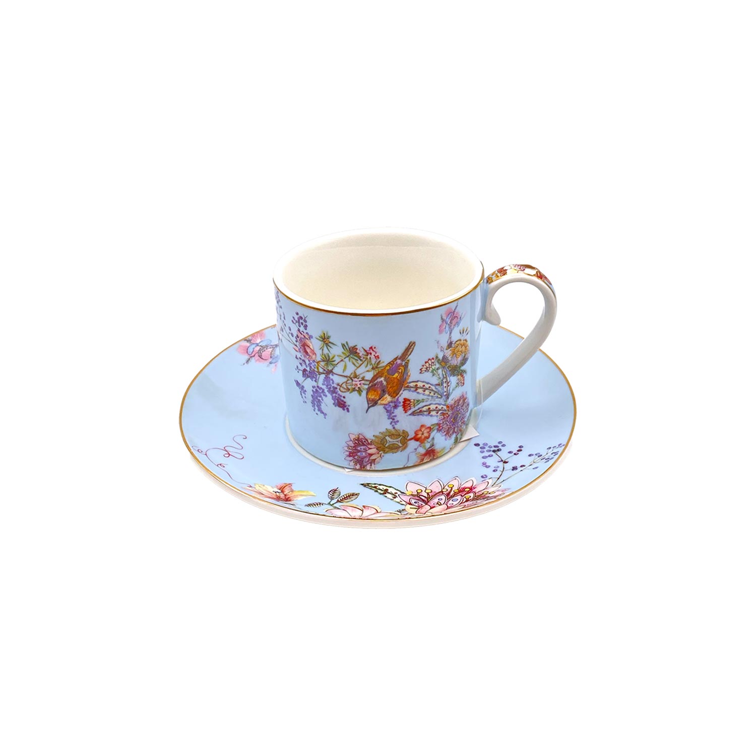 Teetasse mit Untertasse „Botanic“ blau, 220 ml