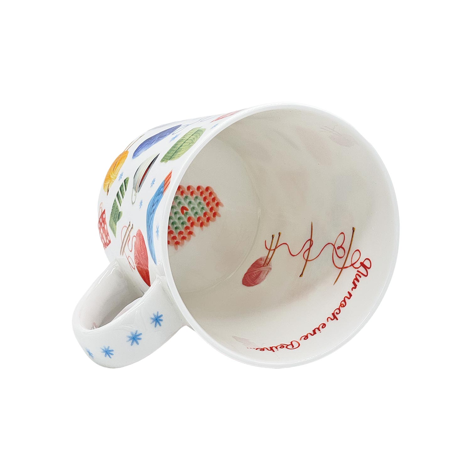 Teetasse „Strick- und Sockenzeit“ – 500 ml, Fine Bone China Teetasse „Strick- und Sockenzeit“ – 500 ml, Fine Bone China