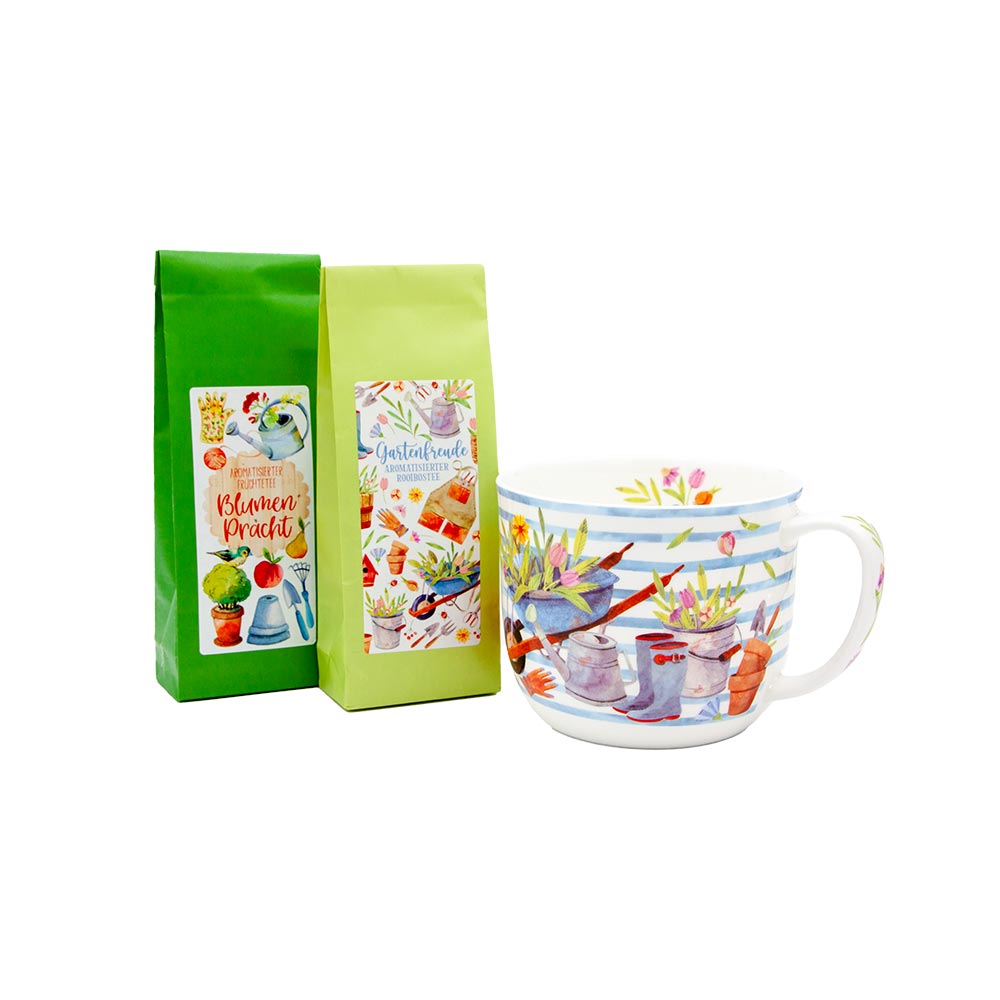 Jumbo-Teetasse „Bin im Garten”, 700 ml