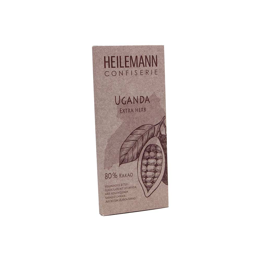 Heilemann Edelbitter Schokolade Uganda 80%, 100 g