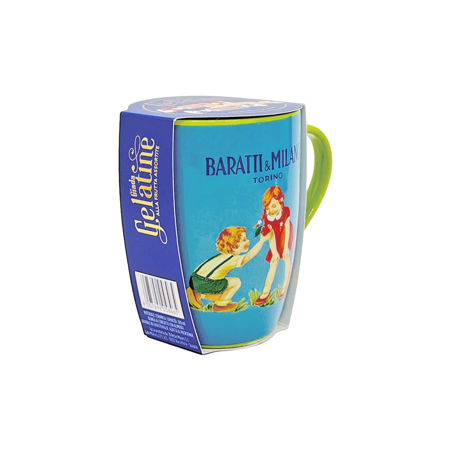 Baratti & Milano Fruchtgelee-Mischung in Vintage-Tasse, blau